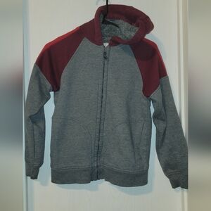 Wonder Nation Gray and Maroon Kids Hoodie